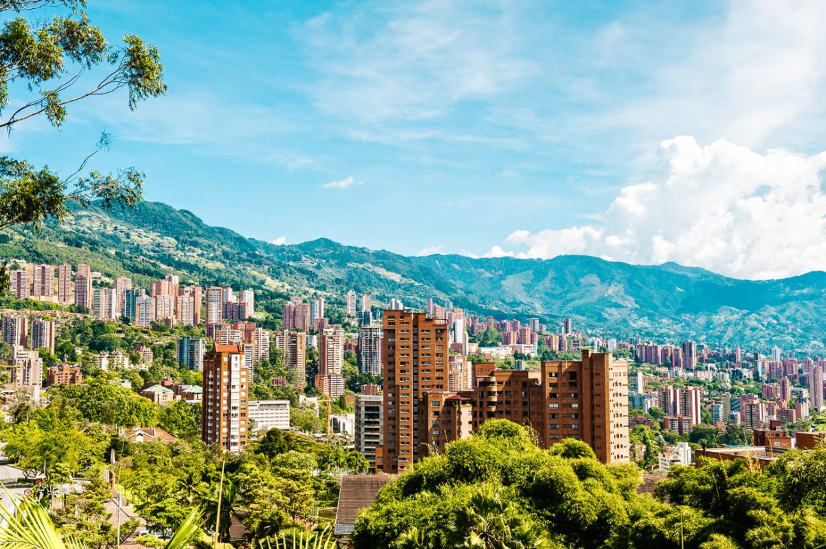 Beautiful view of Medellín's skyline from San Cristóbal